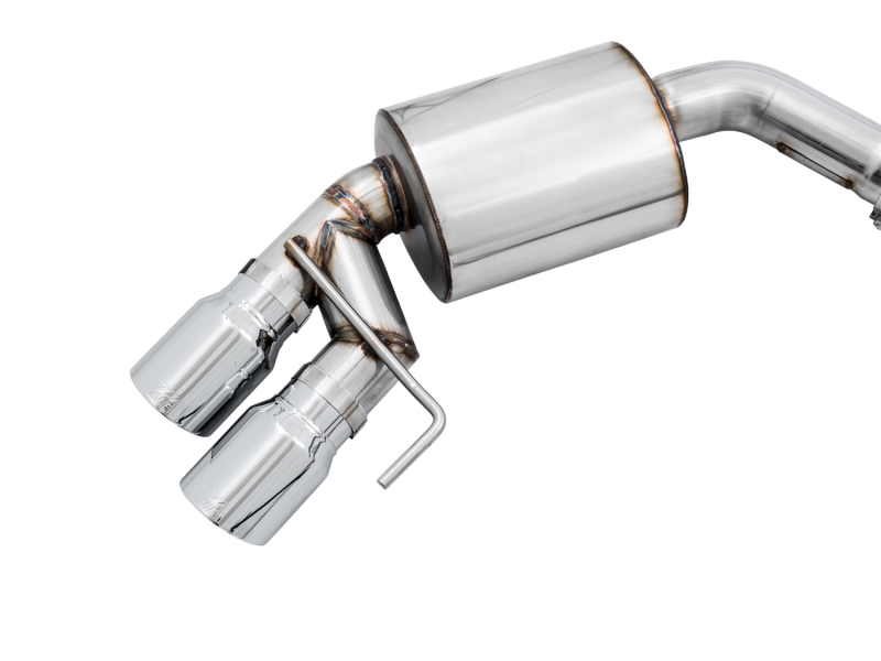 Ford Mustang Performance Exhaust - AWE Tuning - Cat Back Touring Edition Quad Tip - Chrome Silver - `18-`27